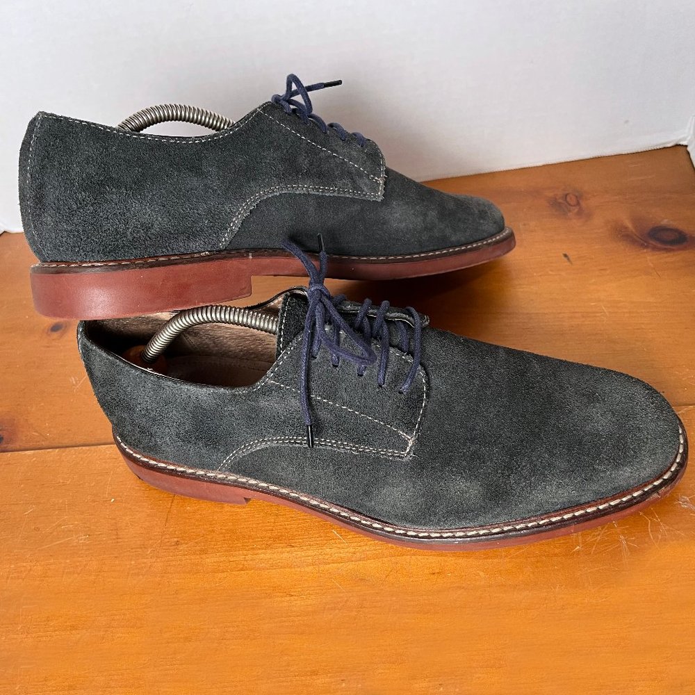 Aston Grey Suede Oxford Shoes - Picture 4 of 7
